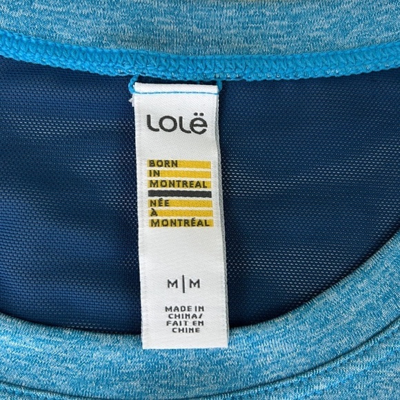 Women's Lole blue short sleeve perfomance athletic top - Picture 5 of 9